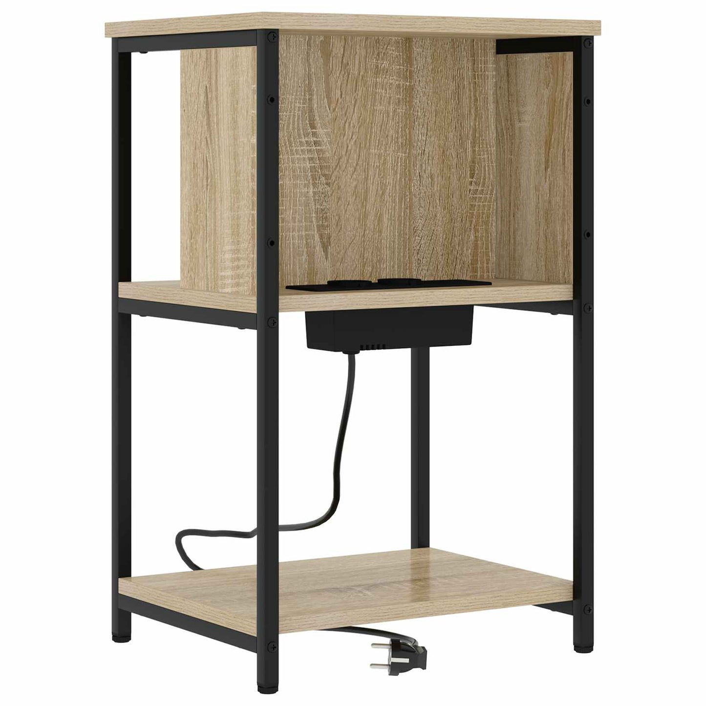 vidaXL Κομοδίνο 2 pcs Δρύς Sonoma 38 x 31 x 61 εκ Επεξεργασμένο ξύλο