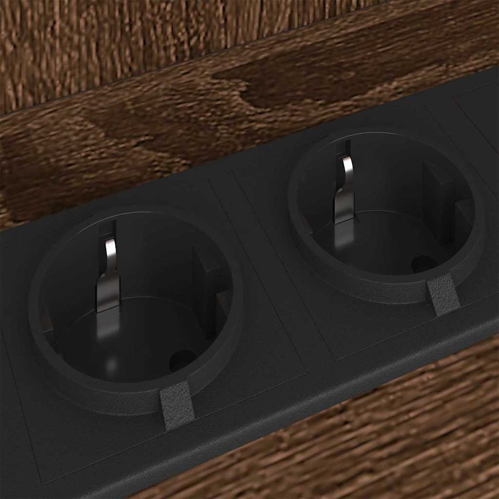 vidaXL Κομοδίνο Καφέ δρυς 38 x 31 x 61 εκ Επεξεργασμένο ξύλο