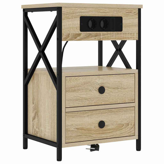 vidaXL Κομοδίνο Δρύς Sonoma 40 x 31 x 60 εκ. Επεξεργασμένο Ξύλο
