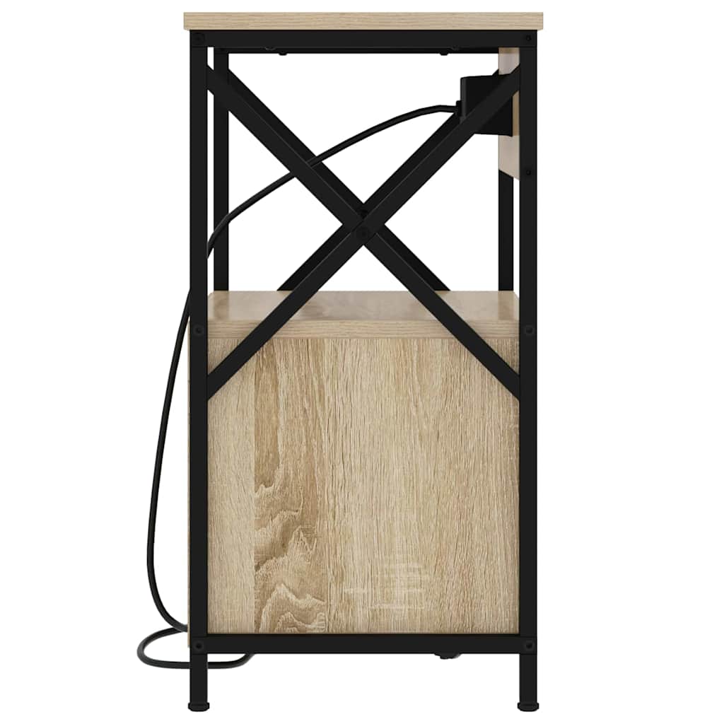 vidaXL Κομοδίνο 2 pcs Δρύς Sonoma 40 x 31 x 60 εκ. Επεξεργασμένο ξύλο