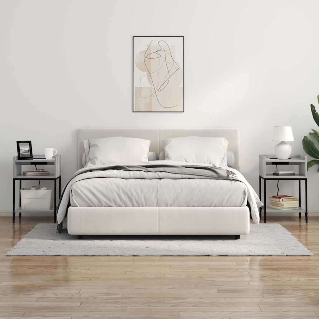 vidaXL Κομοδίνο Γκρίζο Σονομα 40 x 40 x 61 εκ Επεξεργασμένο ξύλο