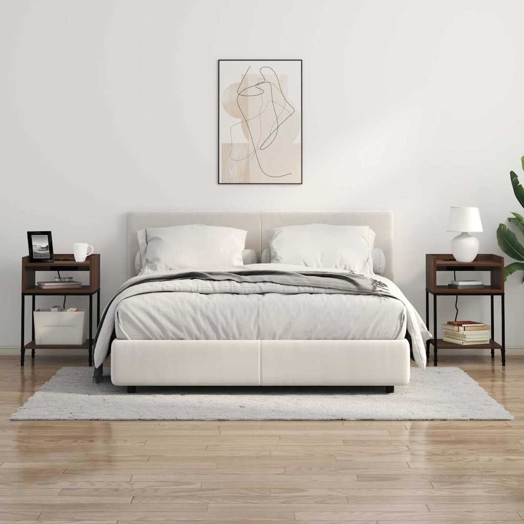 vidaXL Κομοδίνο με ράφι Καφέ δρυς 40 x 40 x 61 εκ Επεξεργασμένο ξύλο