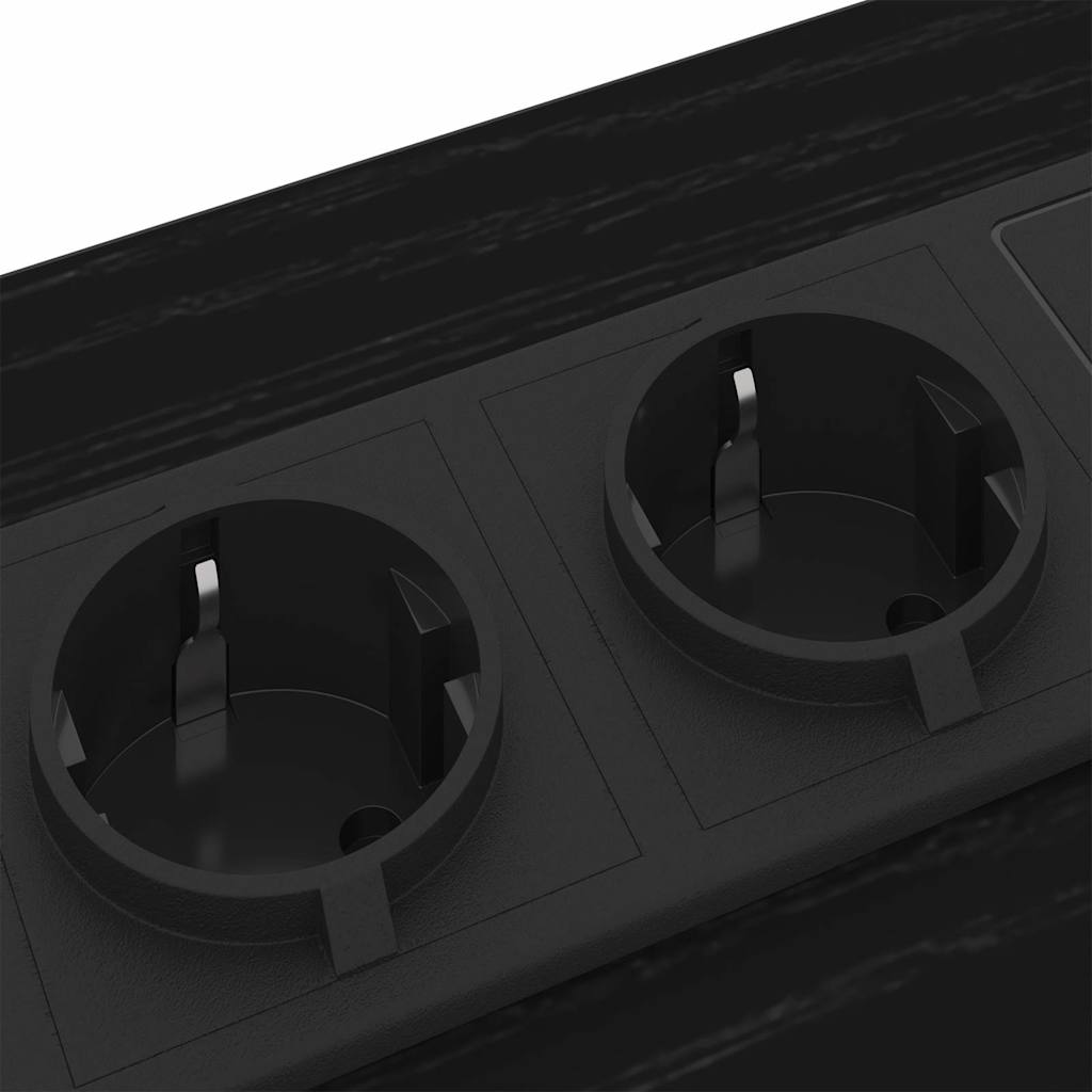 vidaXL Κομοδίνο 2 pcs Μαύρη Οξυά 42 x 41 x 61 εκ Επεξεργασμένο ξύλο