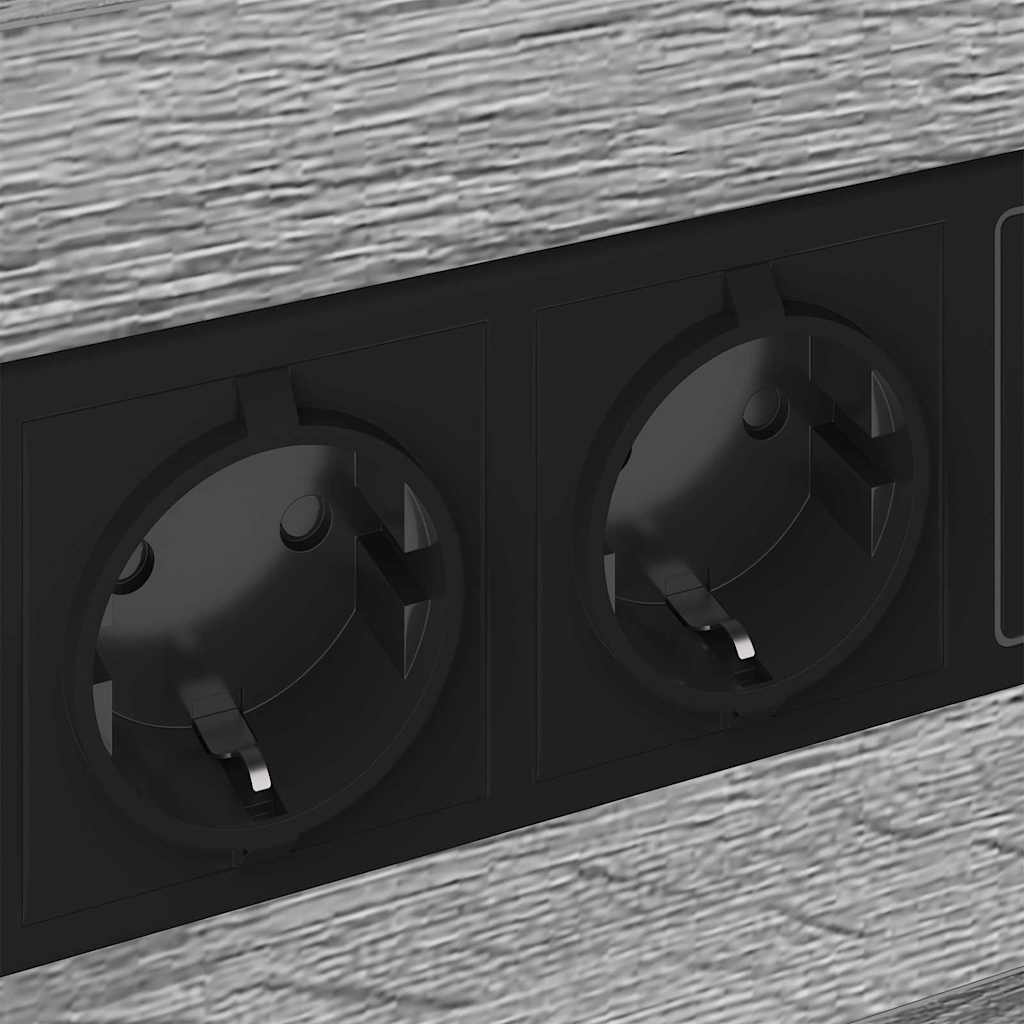 vidaXL Κομοδίνο Γκρίζο Σονομα 40 x 31 x 60 εκ. Επεξεργασμένο ξύλο