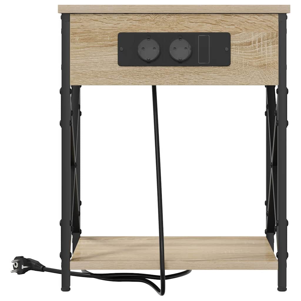 vidaXL Κομοδίνο 2 pcs Δρύς Sonoma 41 x 31 x 51 εκ. Επεξεργασμένο ξύλο