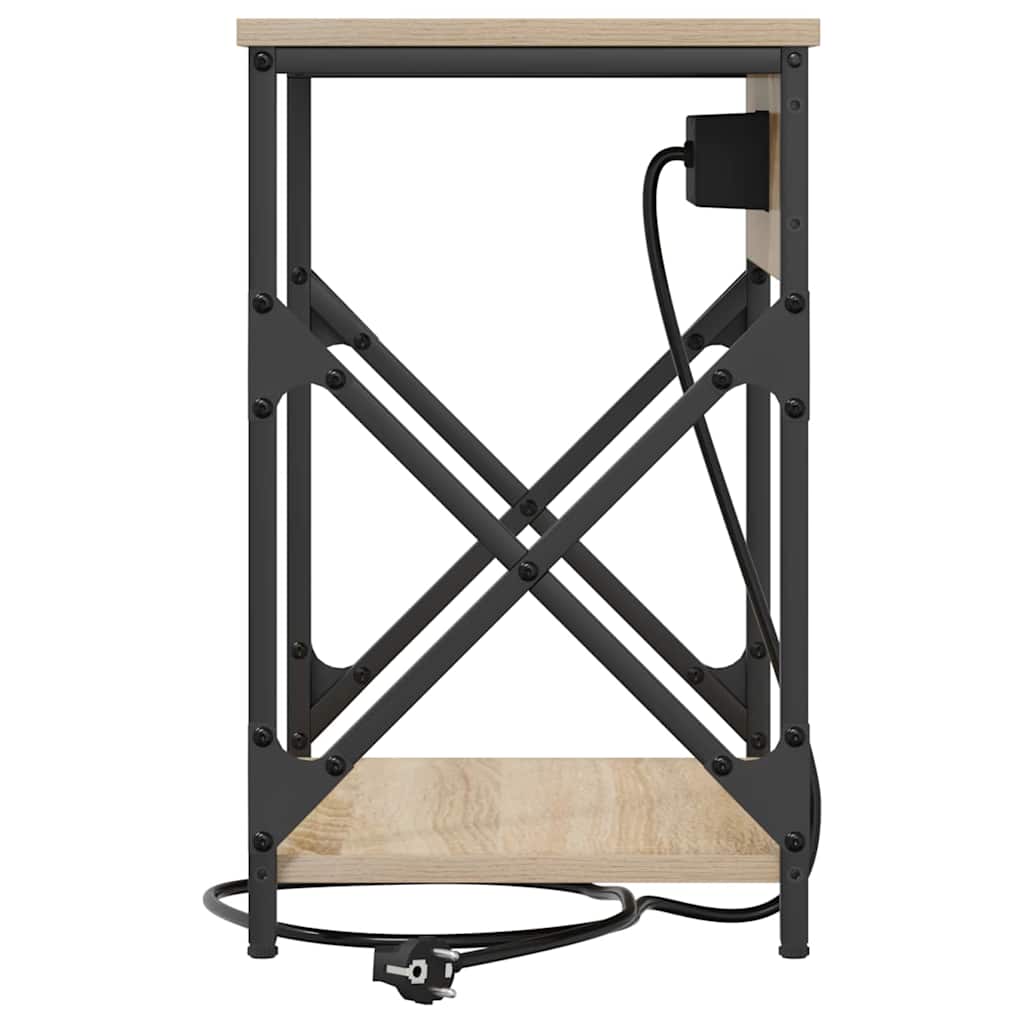 vidaXL Κομοδίνο 2 pcs Δρύς Sonoma 41 x 31 x 51 εκ. Επεξεργασμένο ξύλο