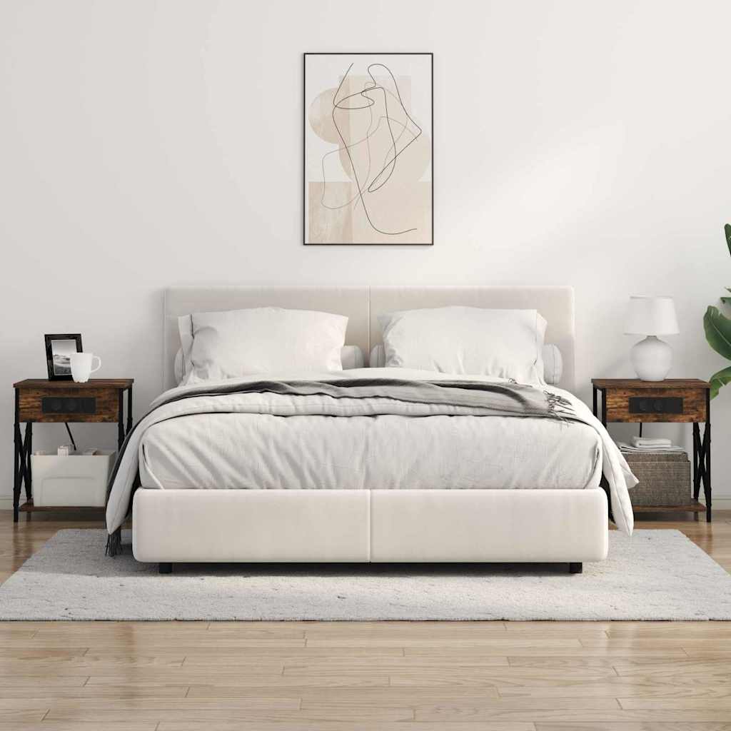 vidaXL Κομοδίνο Καπνιστό Δρύς 41 x 31 x 51 εκ. Επεξεργασμένο ξύλο