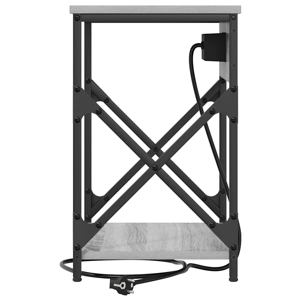 vidaXL Κομοδίνο 2 pcs Γκρίζο Σονομα 41 x 31 x 51 εκ.