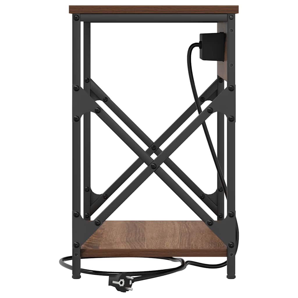 vidaXL Κομοδίνο Καφέ δρυς 41 x 31 x 51 εκ. Επεξεργασμένο ξύλο