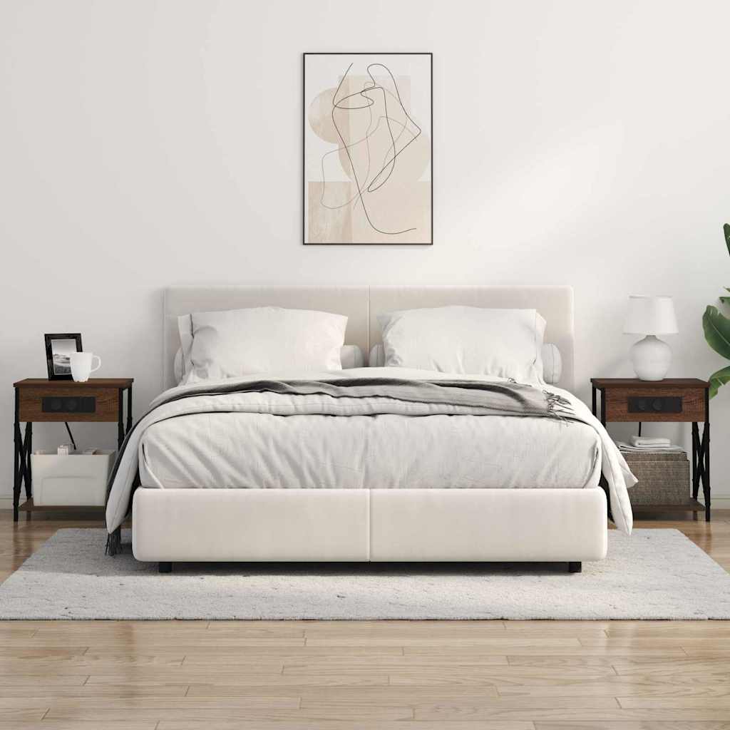 vidaXL Κομοδίνο 2 pcs Καφέ δρυς 41 x 31 x 51 εκ. Επεξεργασμένο ξύλο