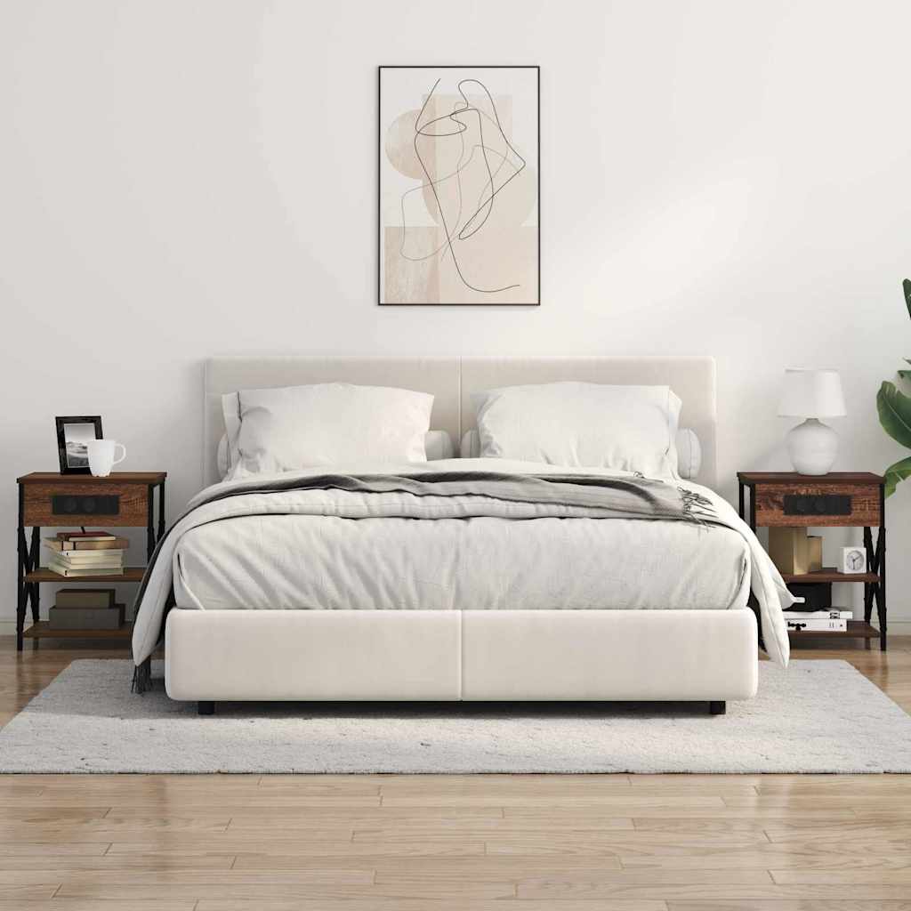 vidaXL Κομοδίνο 2 pcs Καφέ δρυς 41 x 31 x 51 εκ. Επεξεργασμένο ξύλο