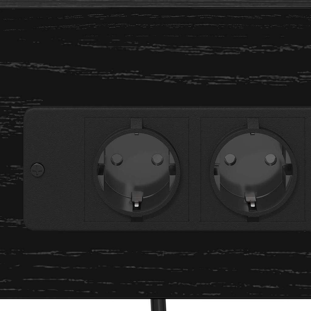 vidaXL Κομοδίνο 2 pcs Μαύρη Οξυά 41 x 31 x 76 εκ. Επεξεργασμένο ξύλο