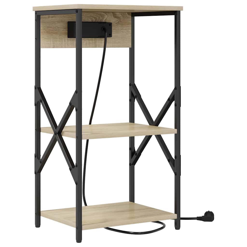 vidaXL Κομοδίνο 2 pcs Δρύς Sonoma 41 x 31 x 76 εκ. Επεξεργασμένο ξύλο