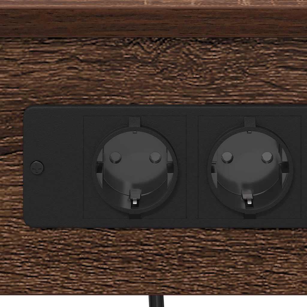 vidaXL Κομοδίνο 2 pcs Καφέ δρυς 41 x 31 x 76 εκ. Επεξεργασμένο ξύλο