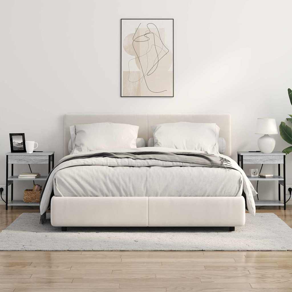 vidaXL Κομοδίνο Γκρίζο Σονομα 41 x 31 x 51 εκ. Επεξεργασμένο ξύλο