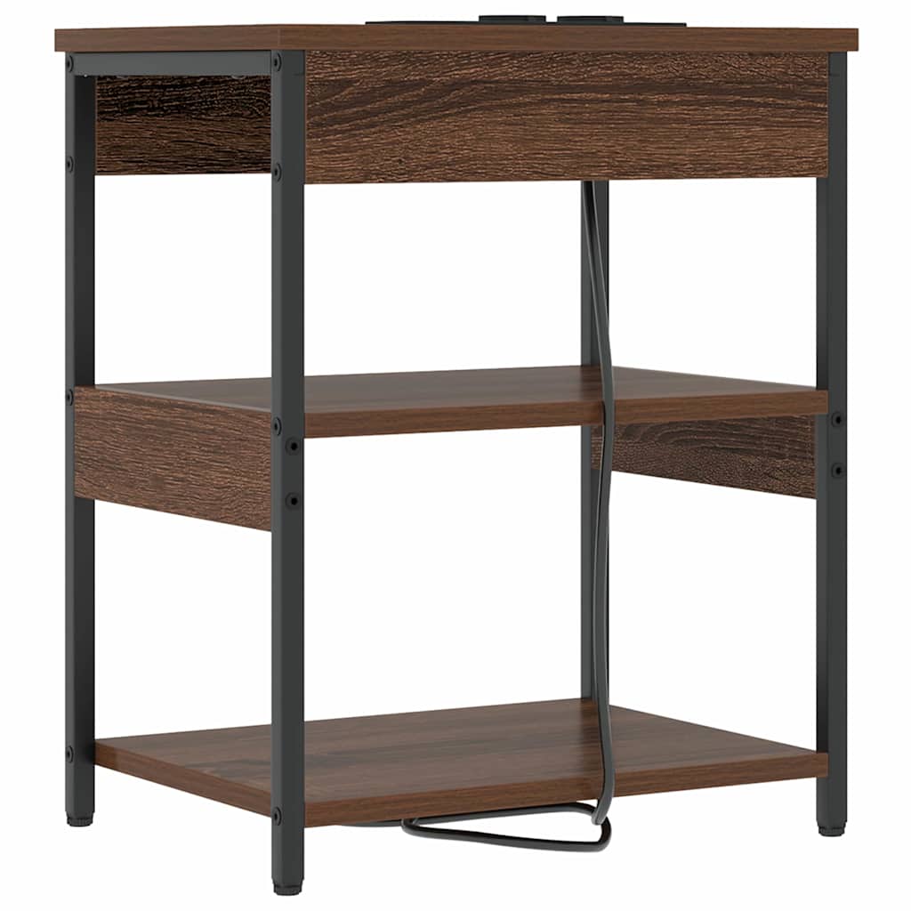 vidaXL Κομοδίνο Καφέ δρυς 41 x 31 x 51 εκ. Επεξεργασμένο ξύλο