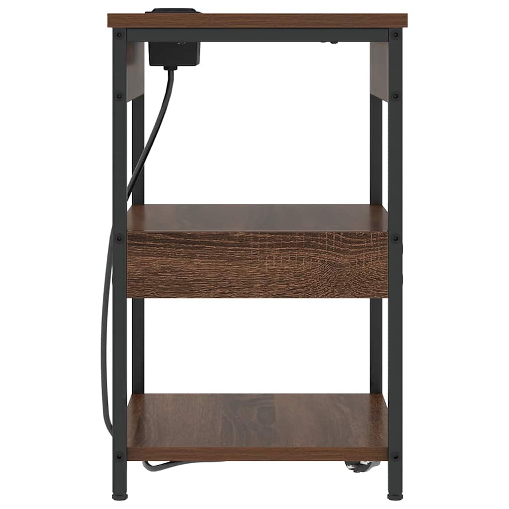 vidaXL Κομοδίνο Καφέ δρυς 41 x 31 x 51 εκ. Επεξεργασμένο ξύλο