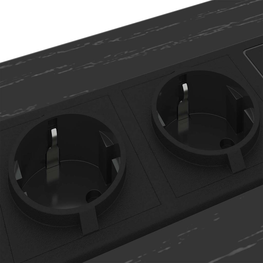 vidaXL Κομοδίνο με ράφι Μαύρη Οξυά 41 x 31 x 76 εκ. Επεξεργασμένο ξύλο