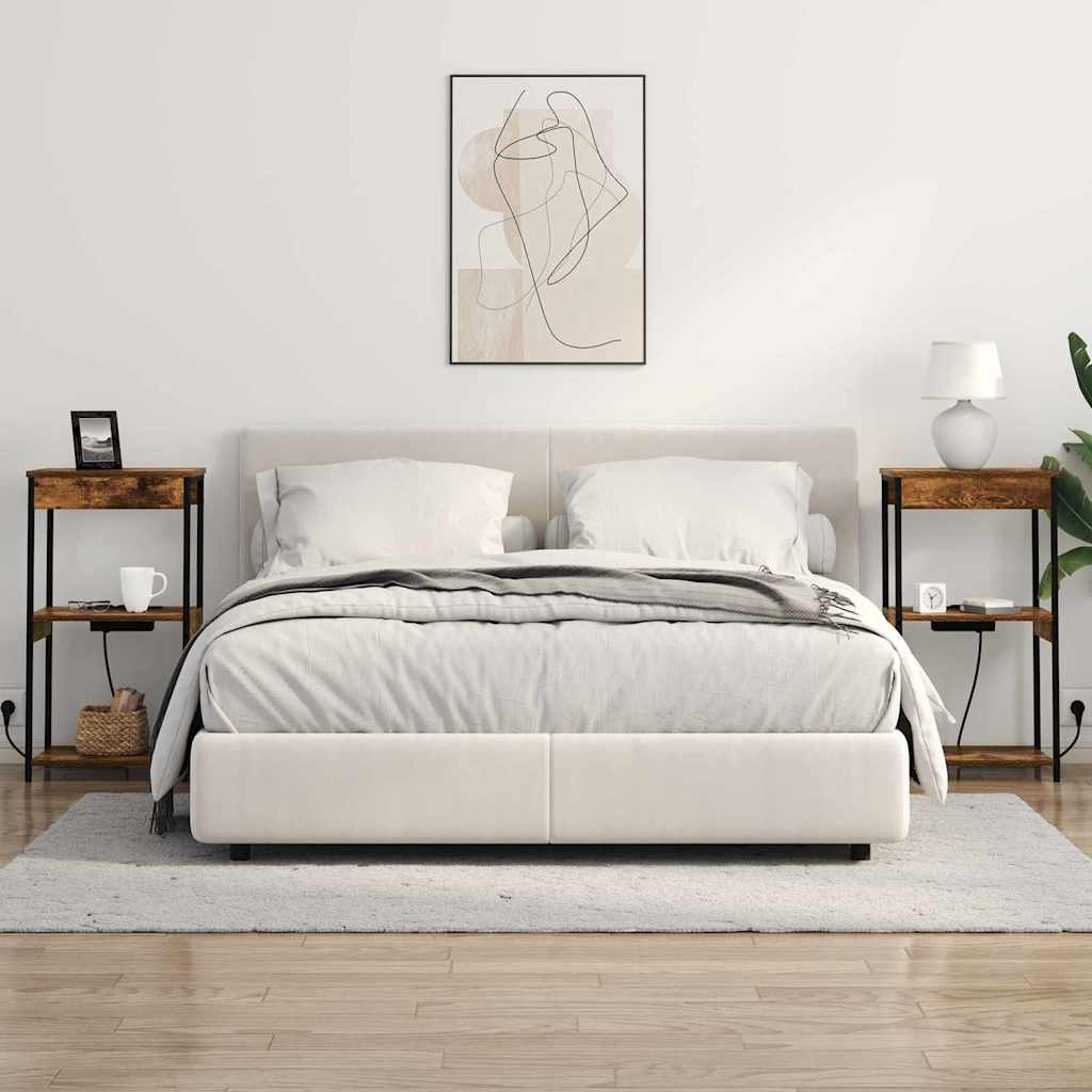 vidaXL Κομοδίνο Καπνιστό Δρύς 41 x 31 x 76 εκ. Επεξεργασμένο ξύλο