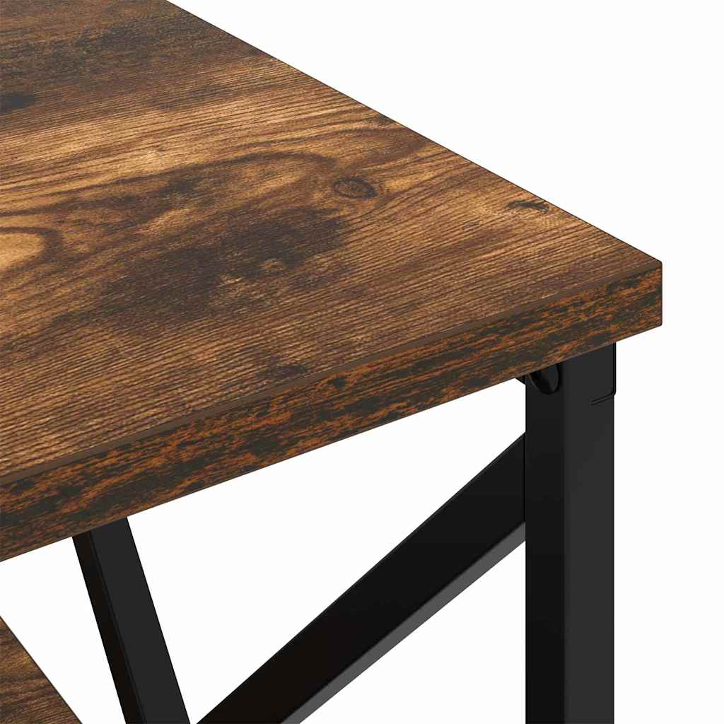 vidaXL Κομοδίνο με συρτάρι 2 pcs Καπνιστό Δρύς 41,5 x 40,5 x 55 εκ.