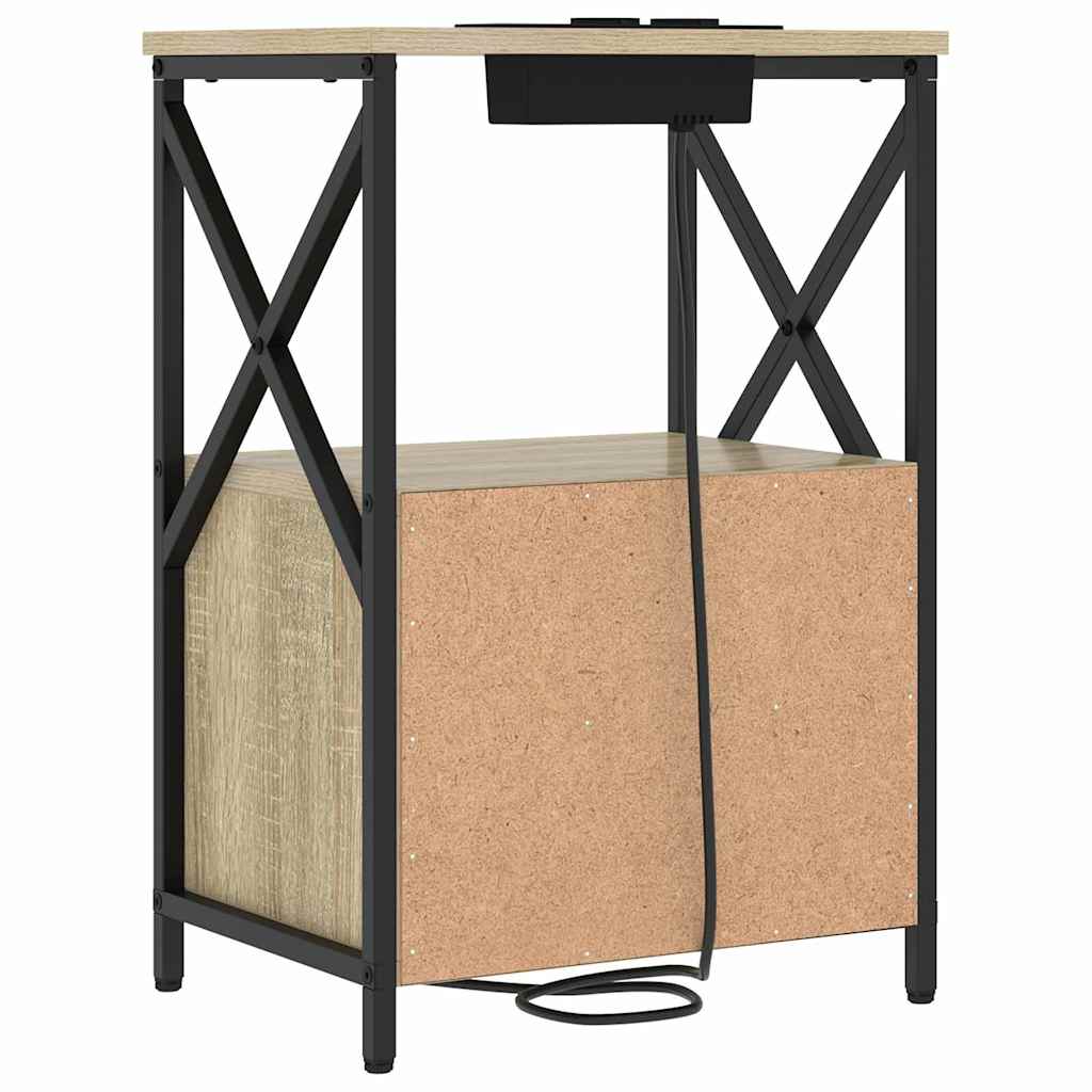 vidaXL Κομοδίνο 2 pcs Δρύς Sonoma 40 x 31 x 60 εκ. Επεξεργασμένο ξύλο