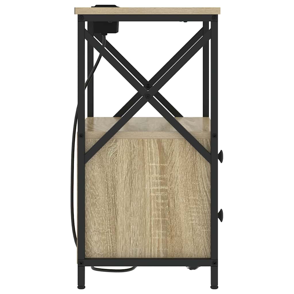 vidaXL Κομοδίνο 2 pcs Δρύς Sonoma 40 x 31 x 60 εκ. Επεξεργασμένο ξύλο