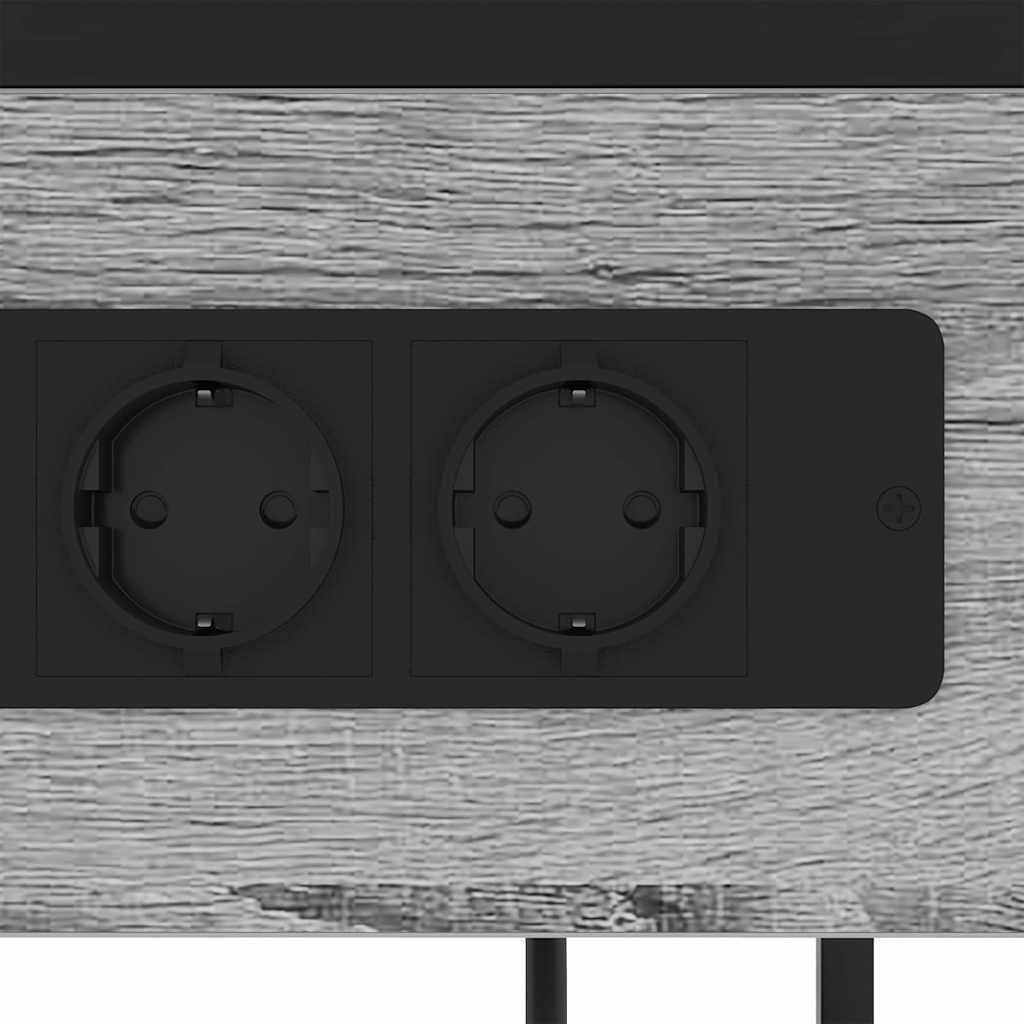 vidaXL Κομοδίνο Γκρίζο Σονομα 40 x 27 x 76 εκ Επεξεργασμένο ξύλο