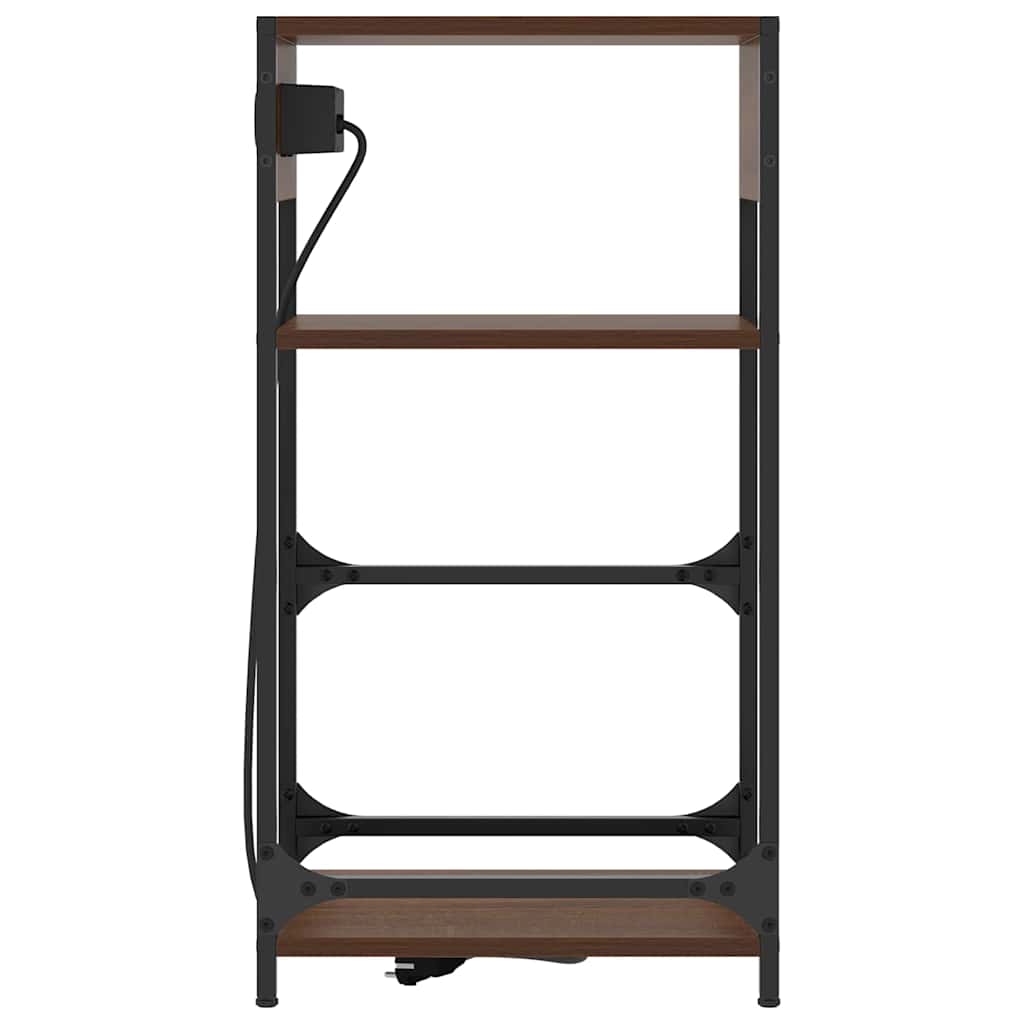 vidaXL Κομοδίνο Καφέ δρυς 40 x 27 x 76 εκ Επεξεργασμένο ξύλο