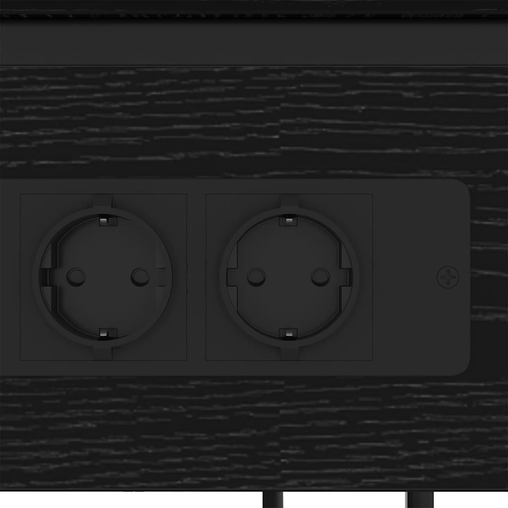 vidaXL Κομοδίνο Μαύρη Οξυά 41 x 28 x 76 εκ. Επεξεργασμένο ξύλο