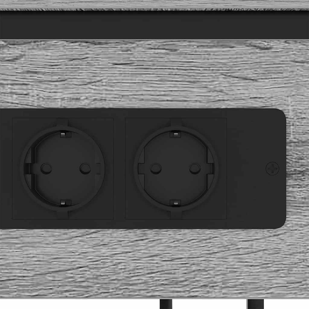 vidaXL Κομοδίνο Γκρίζο Σονομα 41 x 28 x 76 εκ. Επεξεργασμένο ξύλο