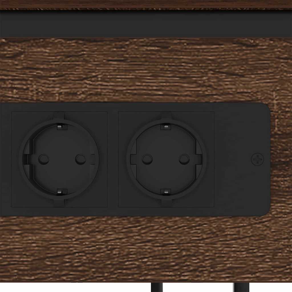 vidaXL Κομοδίνο Καφέ δρυς 41 x 28 x 76 εκ. Επεξεργασμένο ξύλο