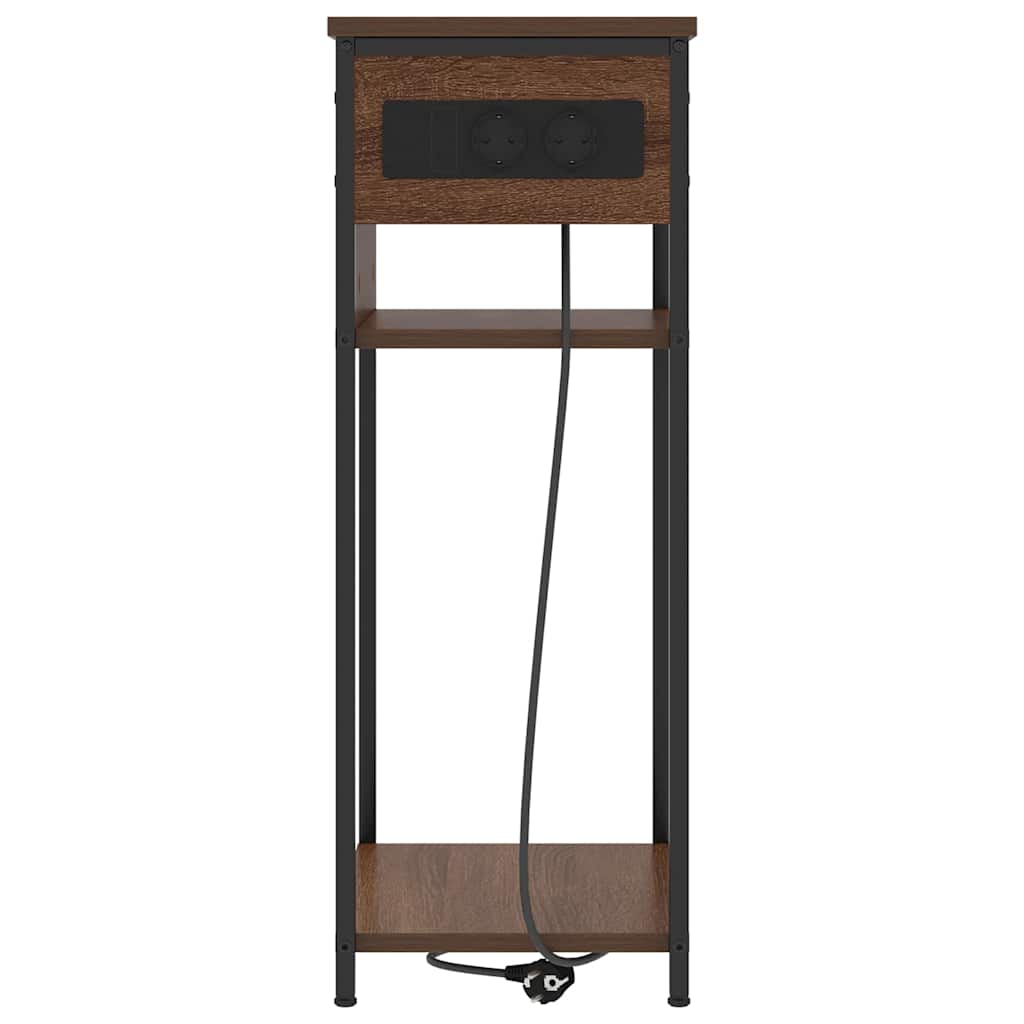 vidaXL Κομοδίνο Καφέ δρυς 41 x 28 x 76 εκ. Επεξεργασμένο ξύλο