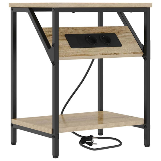 vidaXL Κομοδίνο Δρύς Sonoma 38 x 30 x 48 εκ. Επεξεργασμένο ξύλο