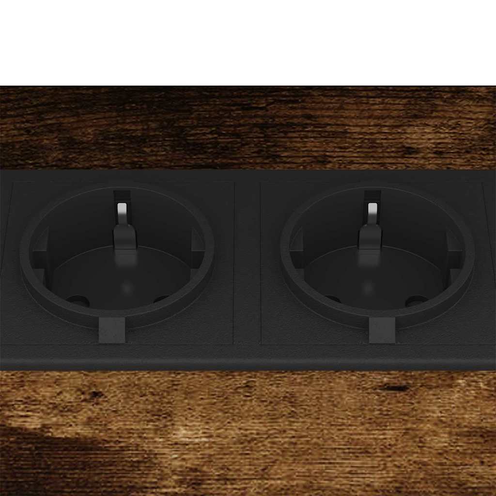 vidaXL Κομοδίνο 2 pcs Καπνιστό Δρύς 38 x 30 x 48 εκ.