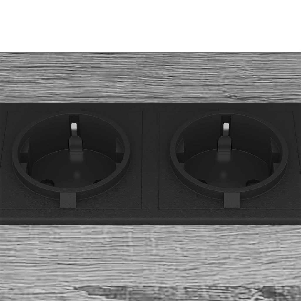 vidaXL Κομοδίνο 2 pcs Γκρίζο Σονομα 38 x 30 x 48 εκ.