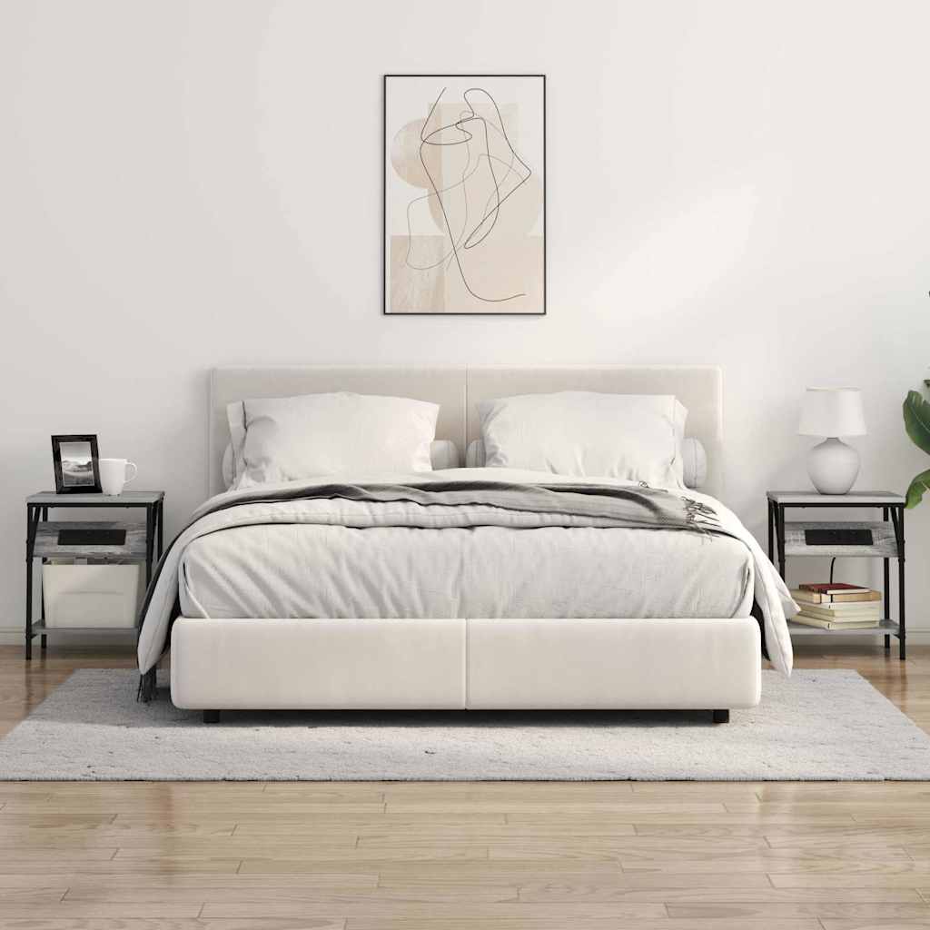 vidaXL Κομοδίνο 2 pcs Γκρίζο Σονομα 38 x 30 x 48 εκ.