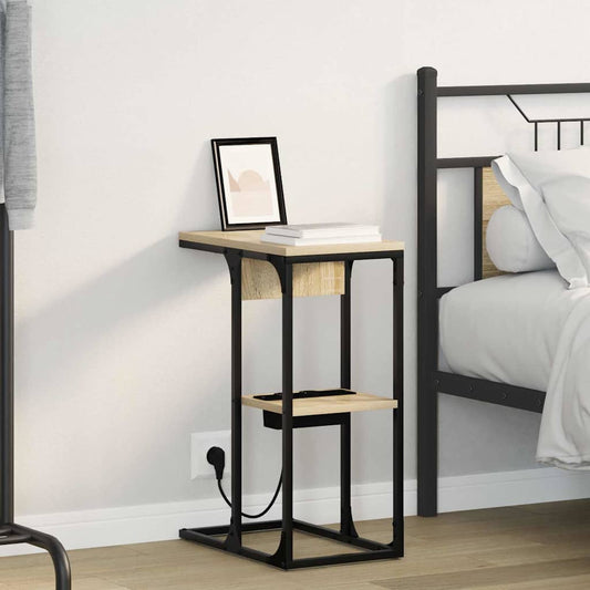 vidaXL Κομοδίνο Δρύς Sonoma 41,5 x 26 x 60,5 εκ Επεξεργασμένο ξύλο