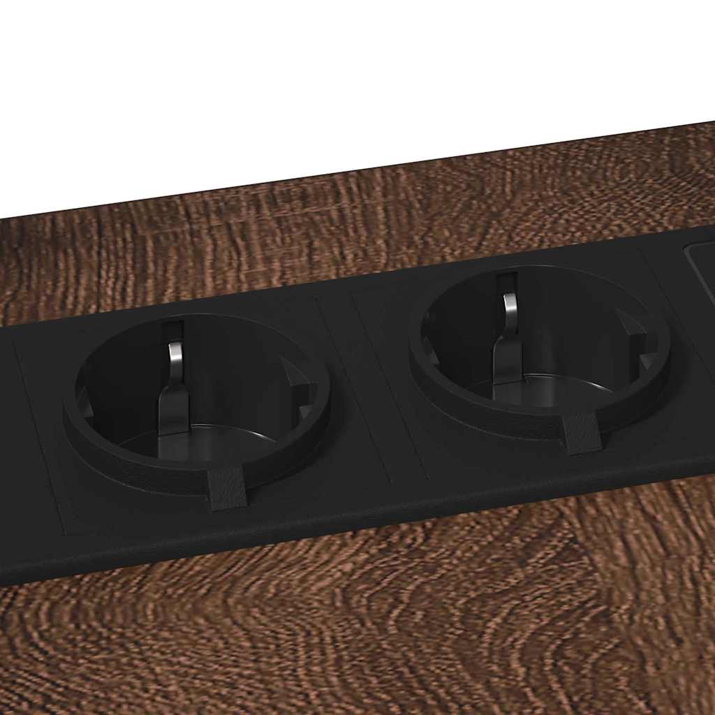 vidaXL Κομοδίνο Καφέ δρυς 41,5 x 26 x 60,5 εκ Επεξεργασμένο ξύλο