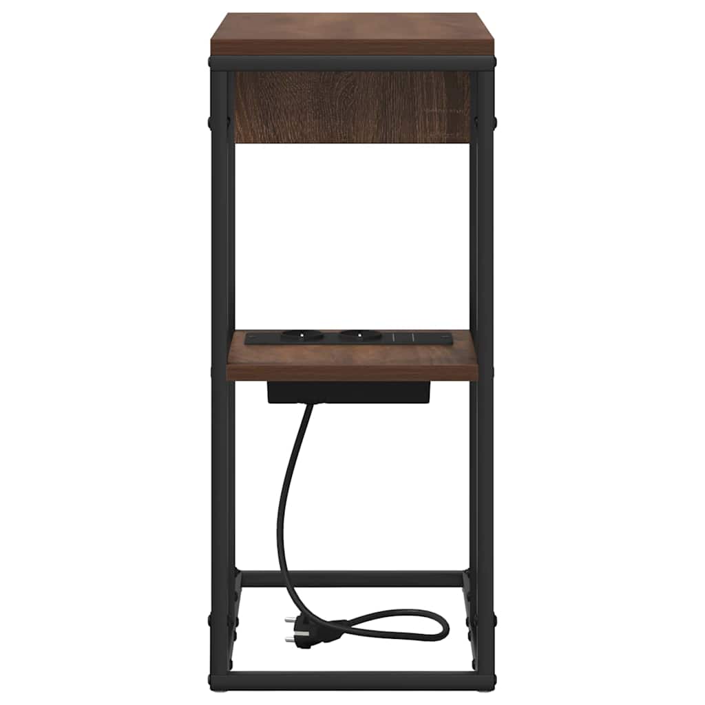 vidaXL Κομοδίνο Καφέ δρυς 41,5 x 26 x 60,5 εκ Επεξεργασμένο ξύλο