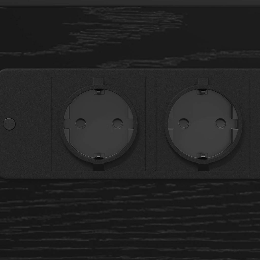 vidaXL Κομοδίνο Μαύρη Οξυά 41,5 x 26 x 60,5 εκ Επεξεργασμένο ξύλο