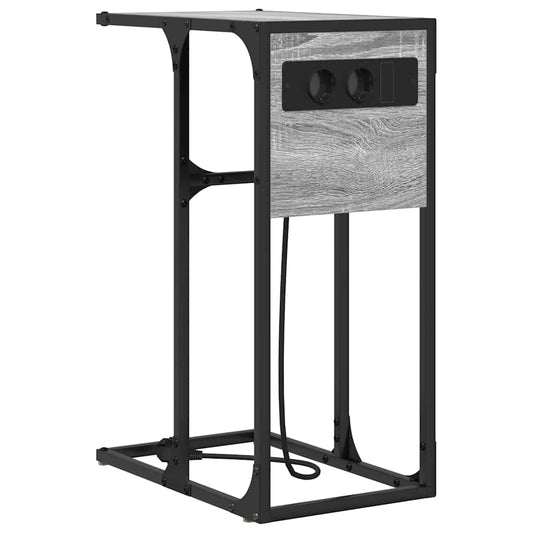 vidaXL Κομοδίνο Γκρίζο Σονομα 41,5 x 26 x 60,5 εκ Επεξεργασμένο ξύλο