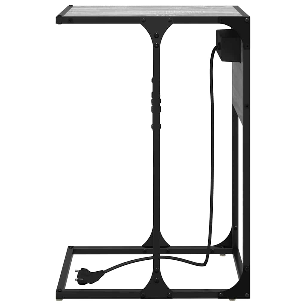 vidaXL Κομοδίνο Γκρίζο Σονομα 41,5 x 26 x 60,5 εκ Επεξεργασμένο ξύλο