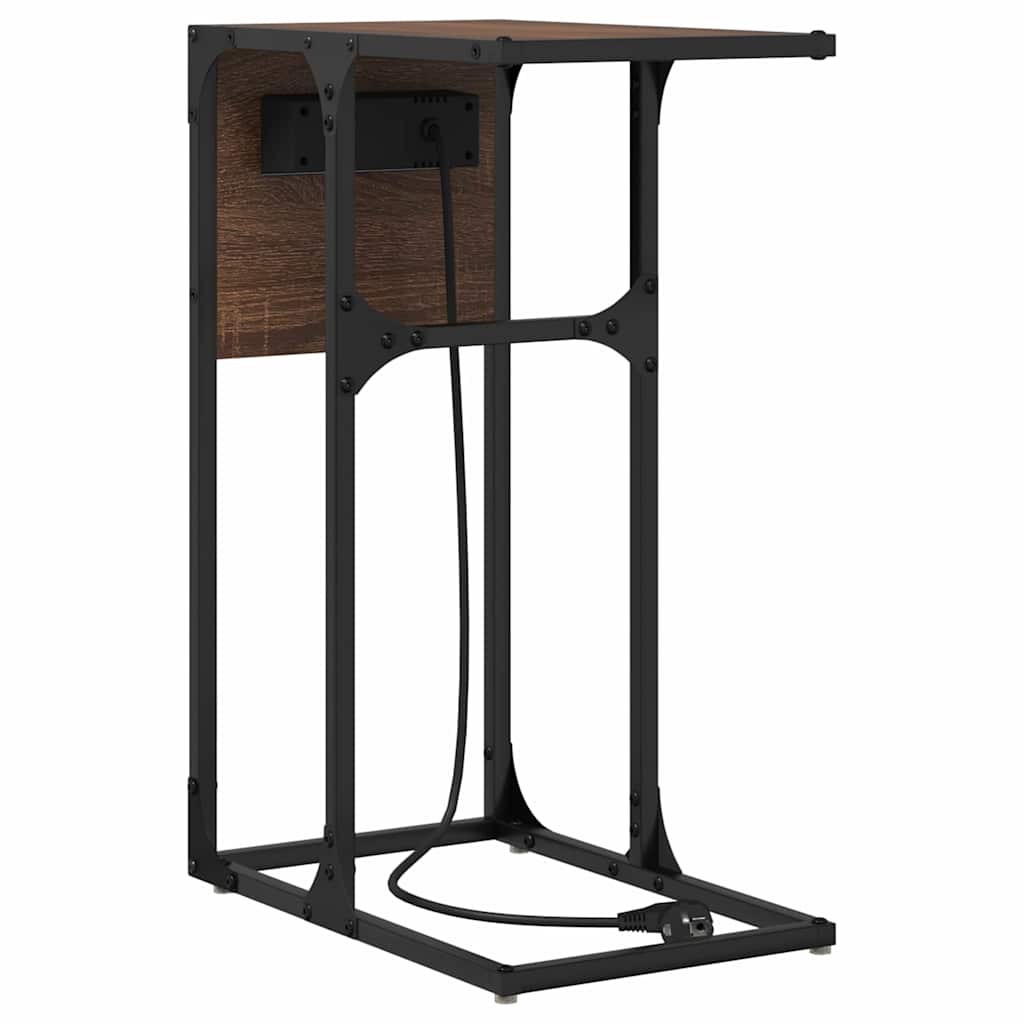 vidaXL Κομοδίνο Καφέ δρυς 41,5 x 26 x 60,5 εκ Επεξεργασμένο ξύλο