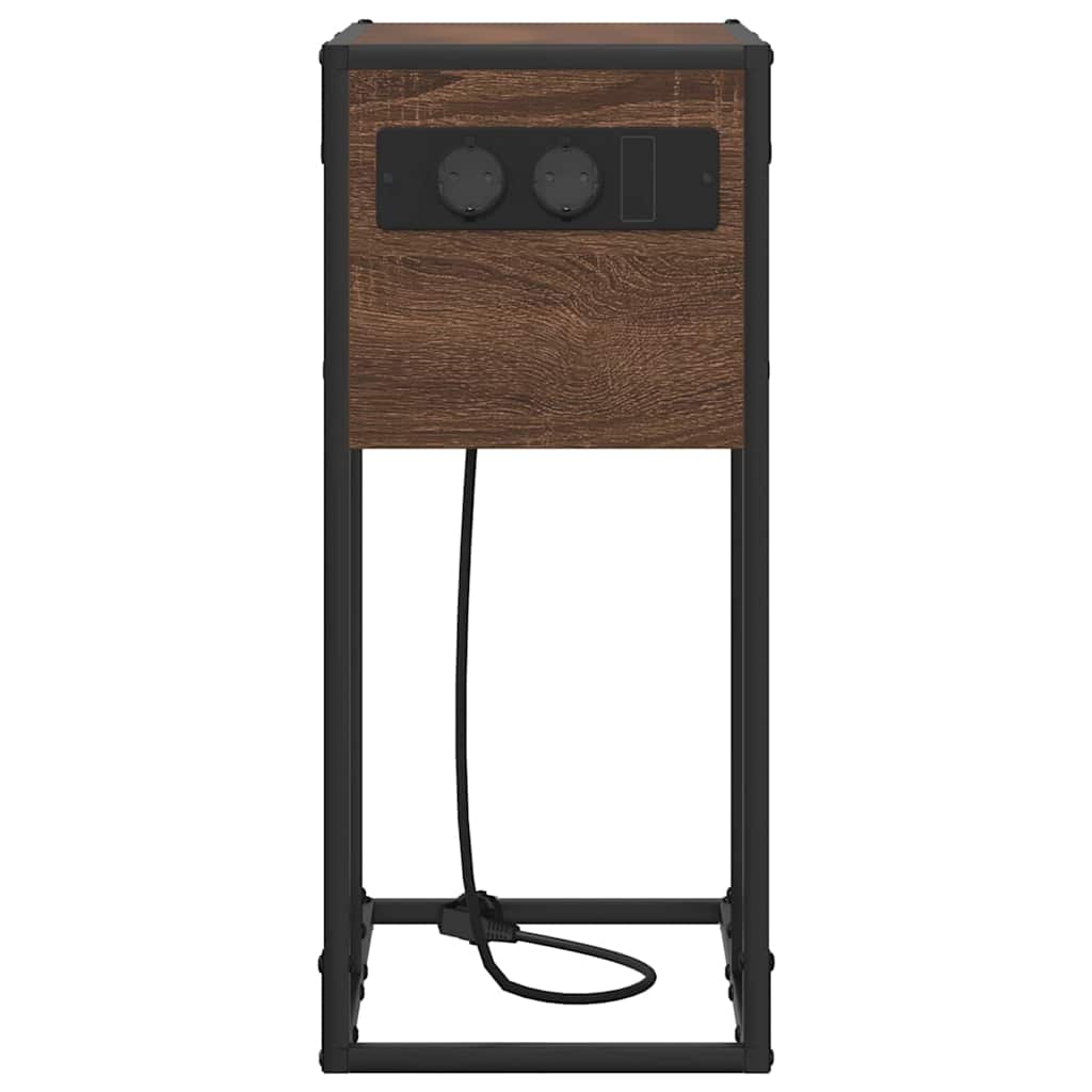 vidaXL Κομοδίνο Καφέ δρυς 41,5 x 26 x 60,5 εκ Επεξεργασμένο ξύλο