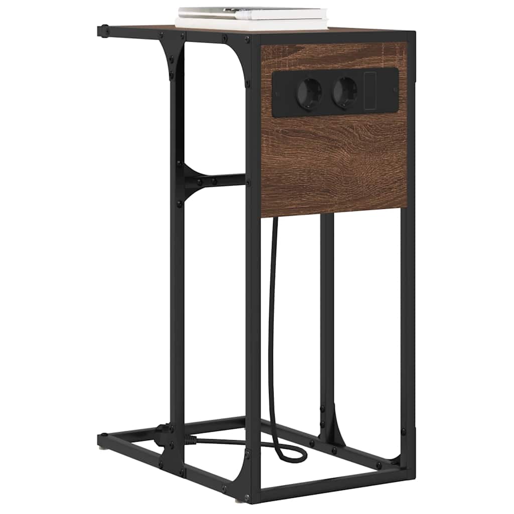 vidaXL Κομοδίνο Καφέ δρυς 41,5 x 26 x 60,5 εκ Επεξεργασμένο ξύλο