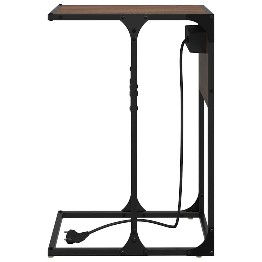 vidaXL Κομοδίνο Καφέ δρυς 41,5 x 26 x 60,5 εκ Επεξεργασμένο ξύλο