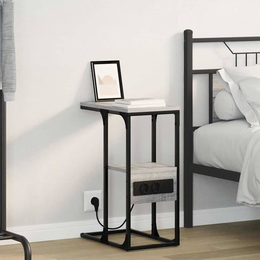 vidaXL Κομοδίνο Γκρι sonoma 41.5 x 26 x 60.5 εκ Επεξεργασμένο ξύλο