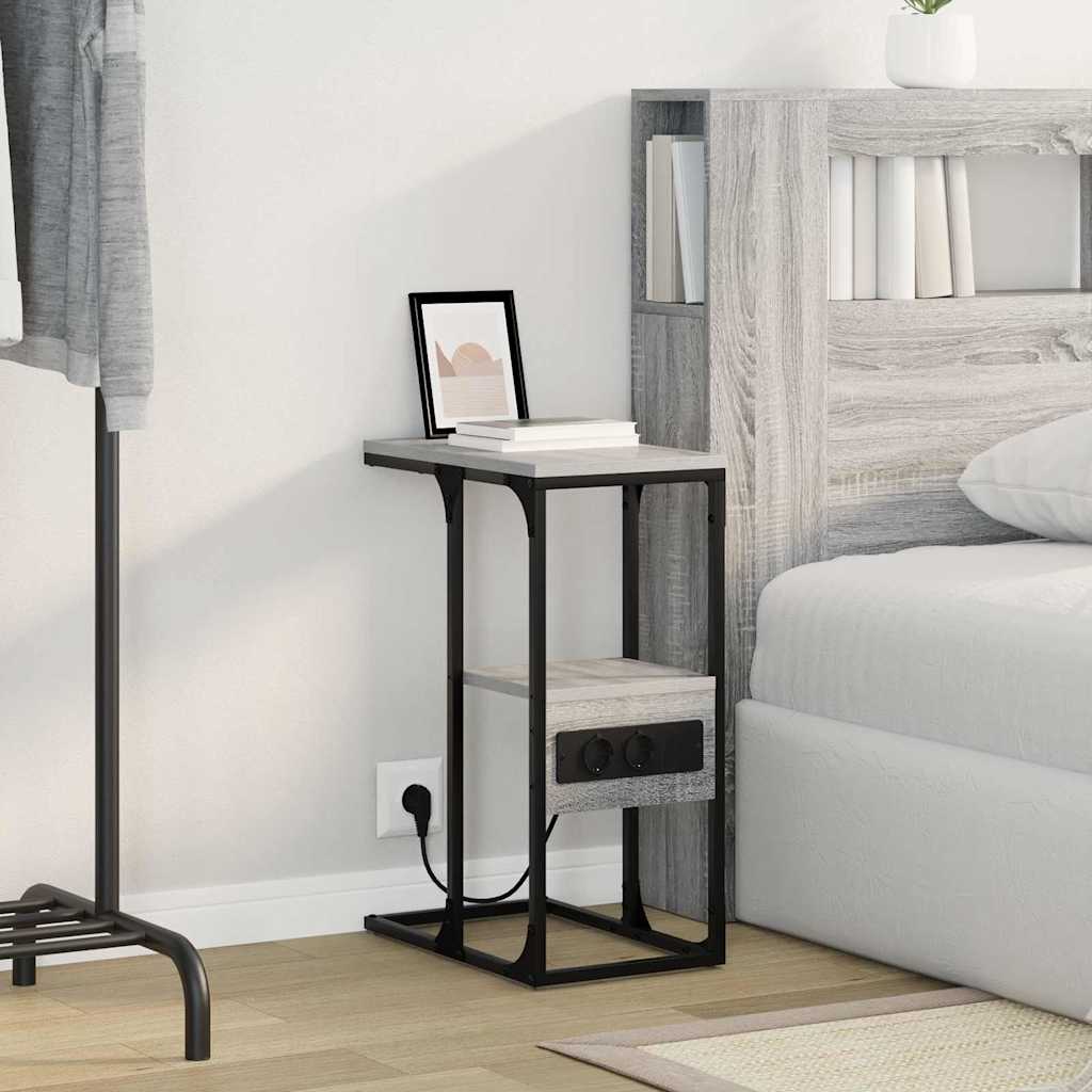 vidaXL Κομοδίνο Γκρι sonoma 41.5 x 26 x 60.5 εκ Επεξεργασμένο ξύλο