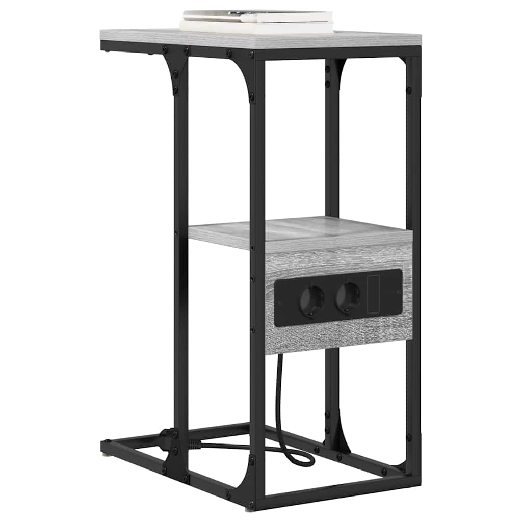 vidaXL Κομοδίνο Γκρι sonoma 41.5 x 26 x 60.5 εκ Επεξεργασμένο ξύλο