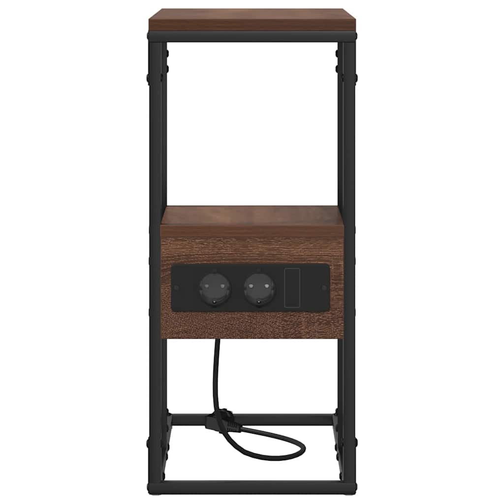 vidaXL Κομοδίνο Καφέ δρυς 41.5 x 26 x 60.5 εκ Επεξεργασμένο ξύλο